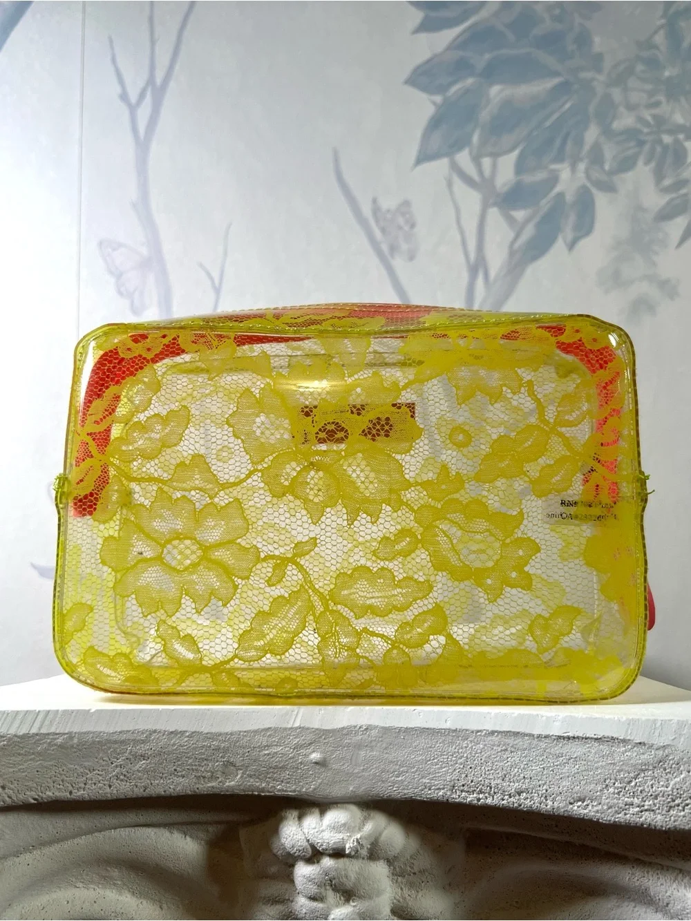 Victoria's Secret Neon Lace Clear Cosmetic Bag Set